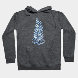 1 indigo  fern watercolor Hoodie